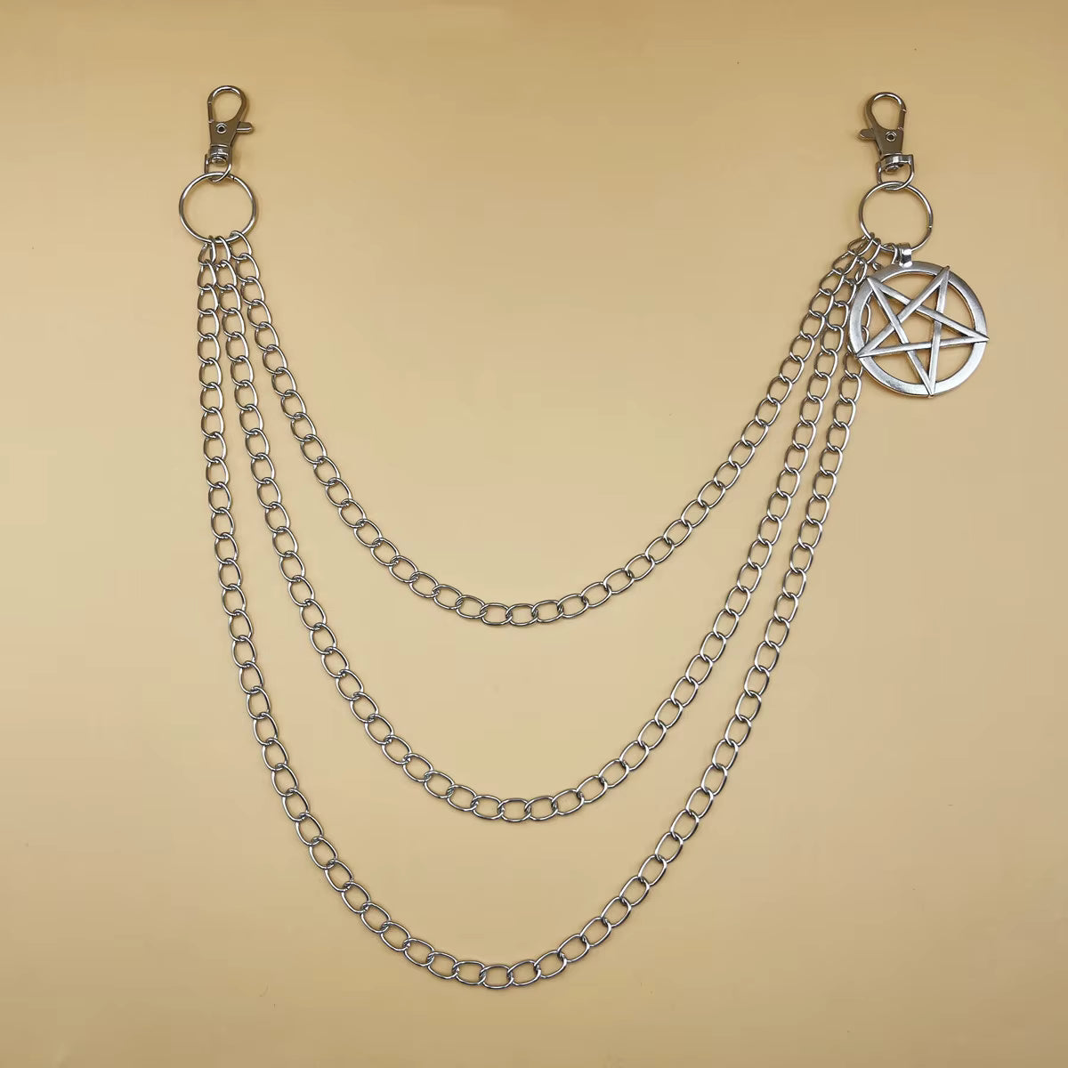 Pentagon Star Astrology KeyChain