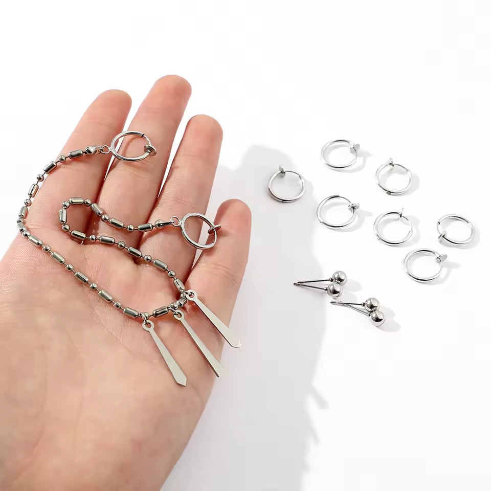 Lip to Ear Chain Anime Cosplay Jewelry 12pc