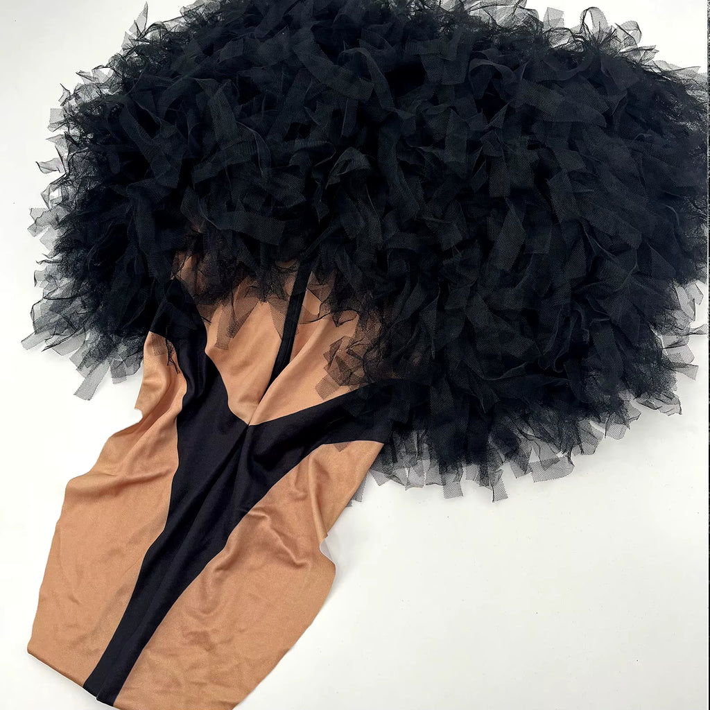 Black Shaggy Drag Queen Dance Costume