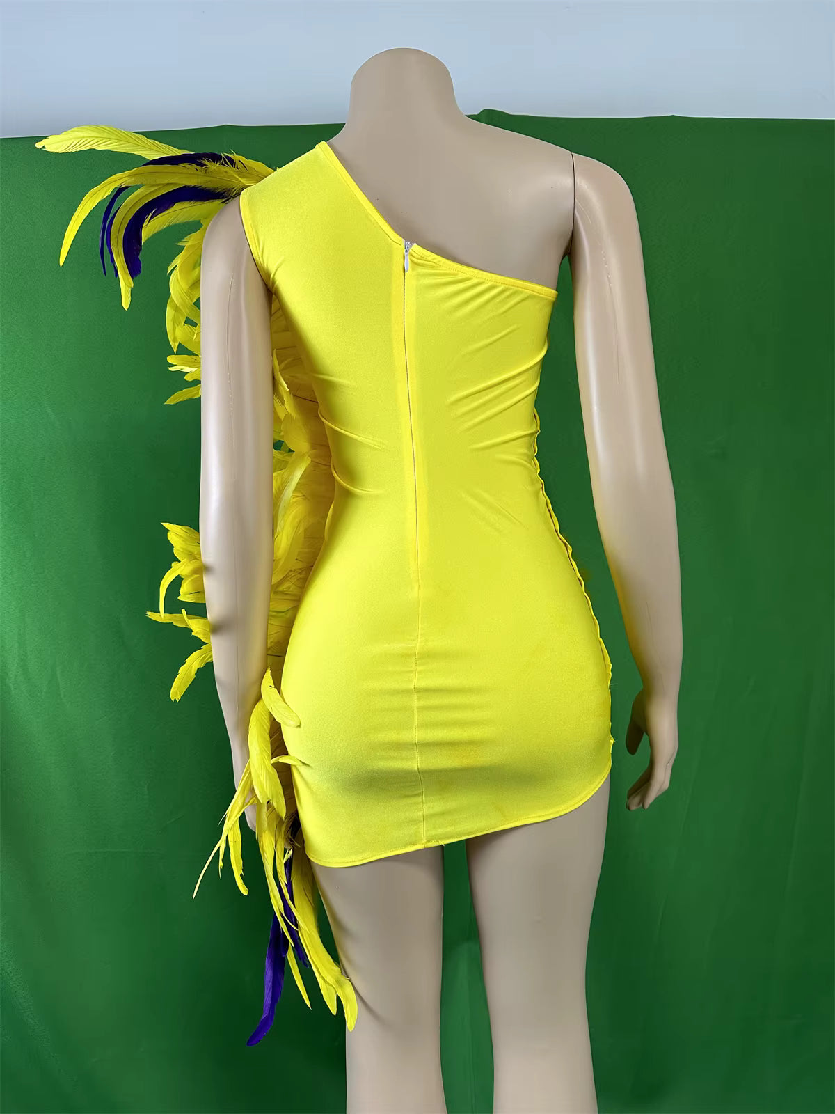 Yellow Feather Dress