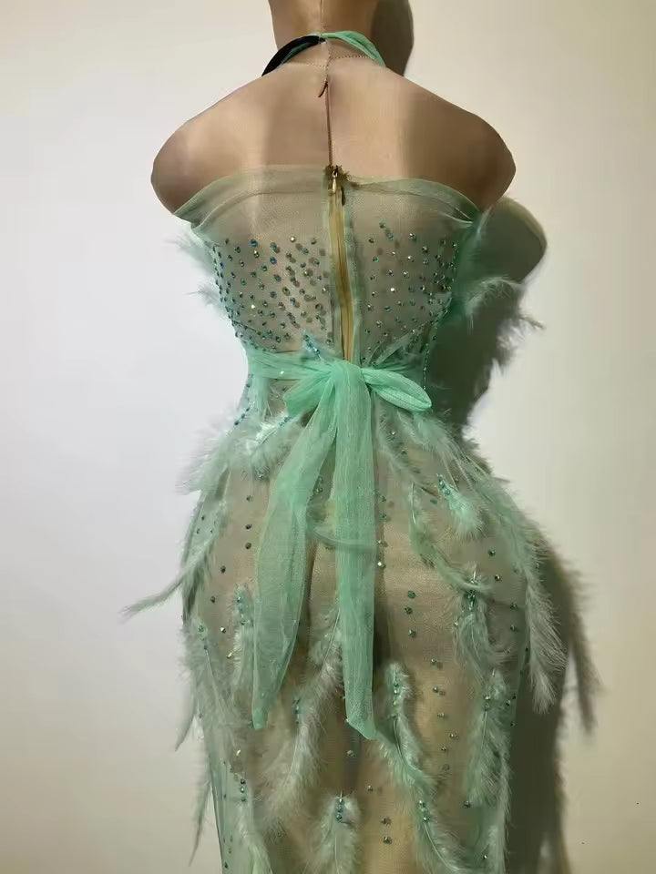 Drag Queen Feather Dress