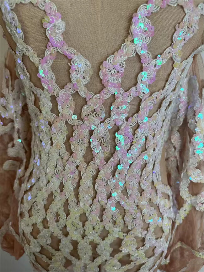 White Sequence Dress