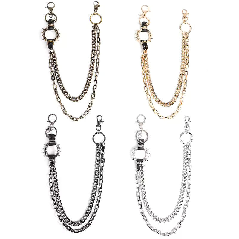 Spiked O Ring Pants Chain