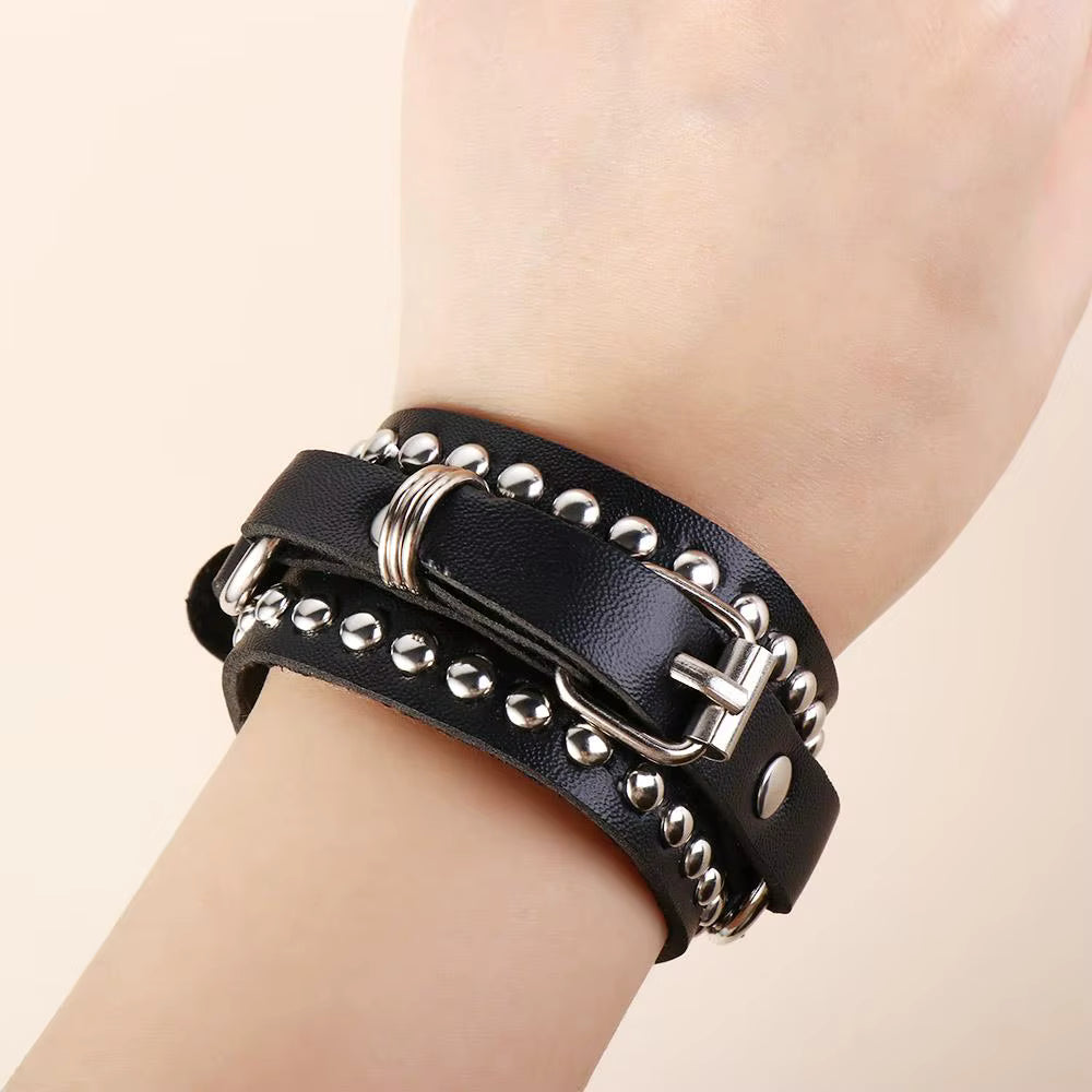 Punk Cuff Bracelet Retro Rock Wristband
