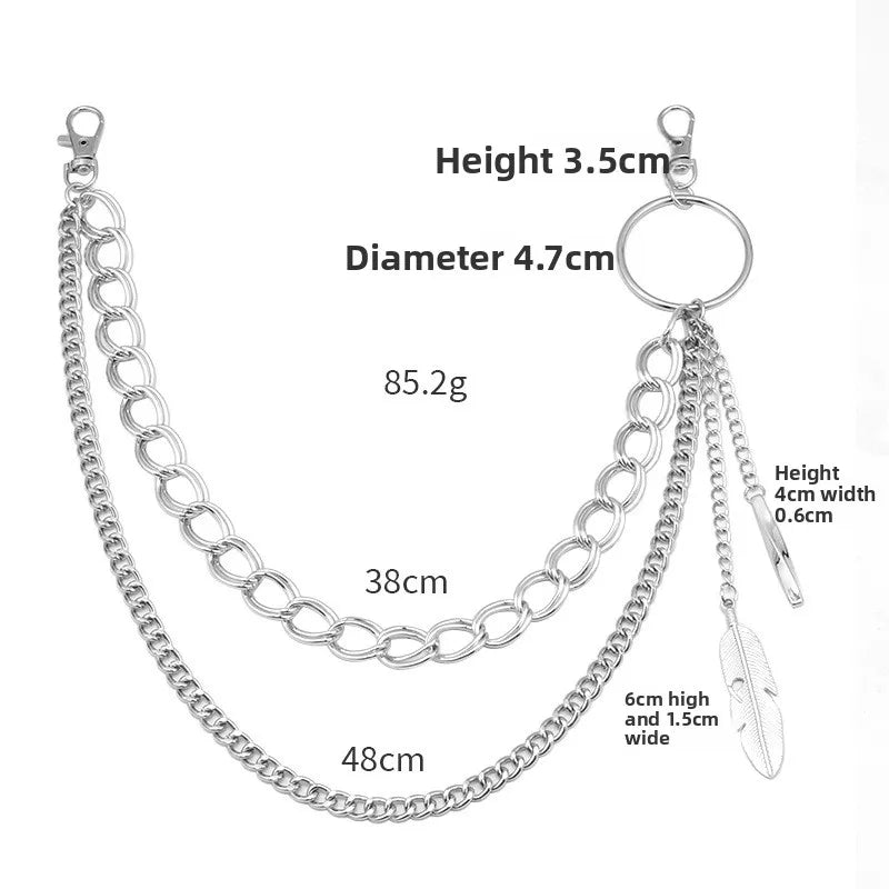Leaf O Ring Boho Pants Chain