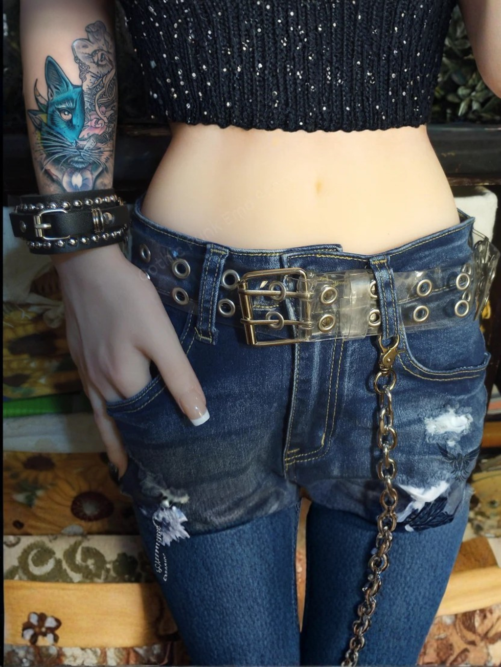 Clear PVC Grommet Belt