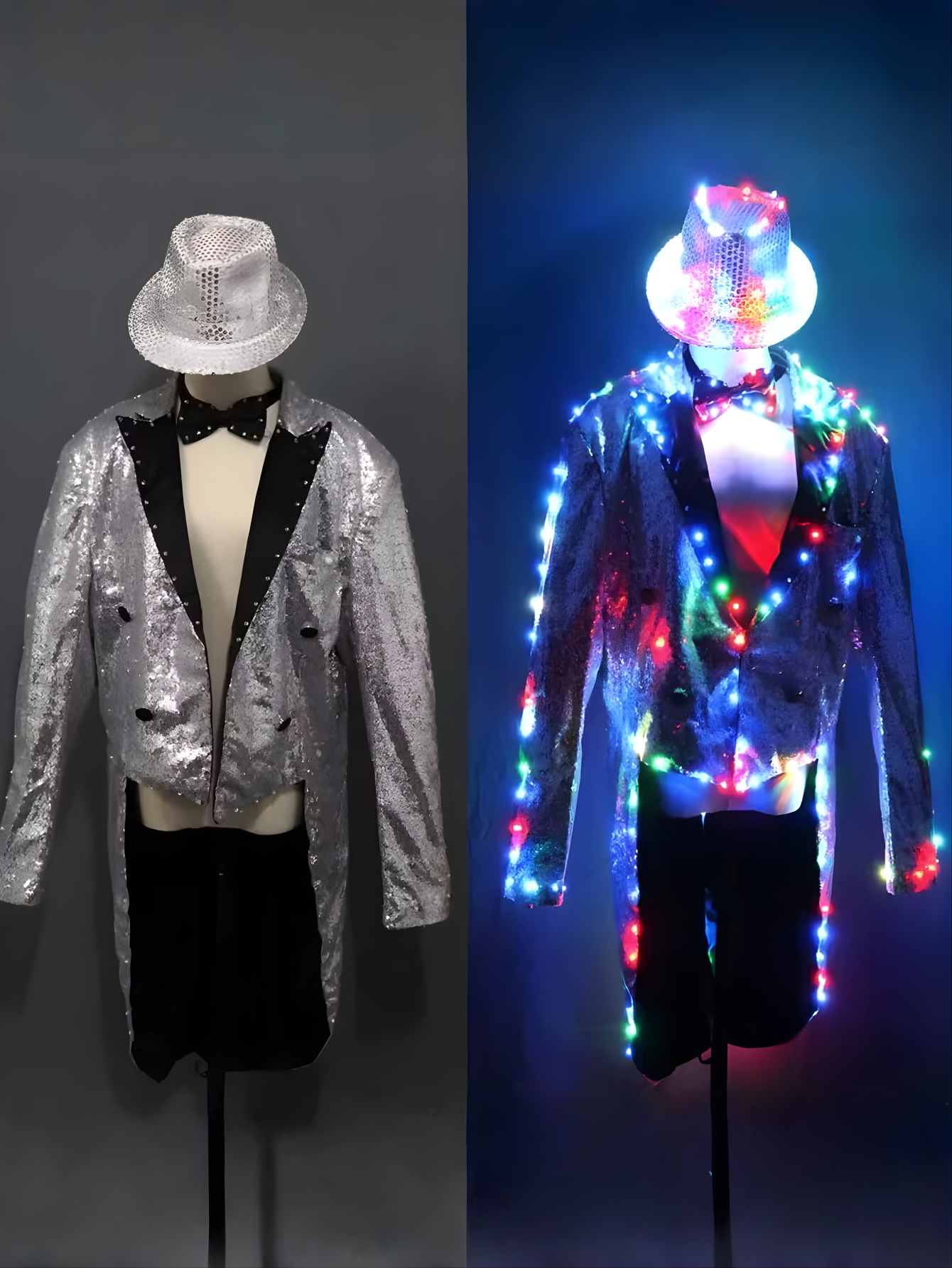 Sequin Party Festival Tuxedo Led Light Costume