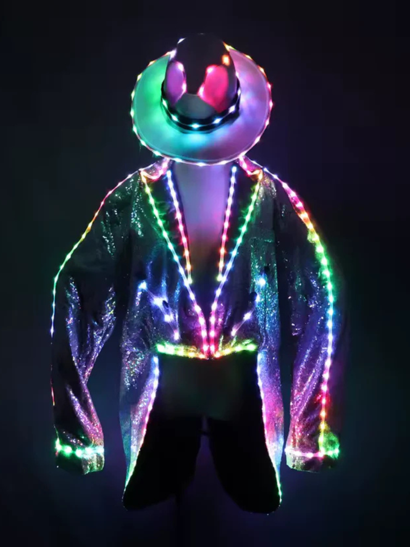 Sequin Party Festival Tuxedo Led Light Costume