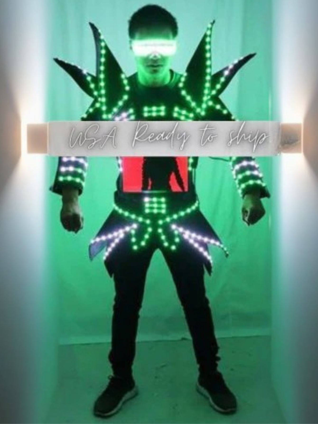 Men Led Light Costume