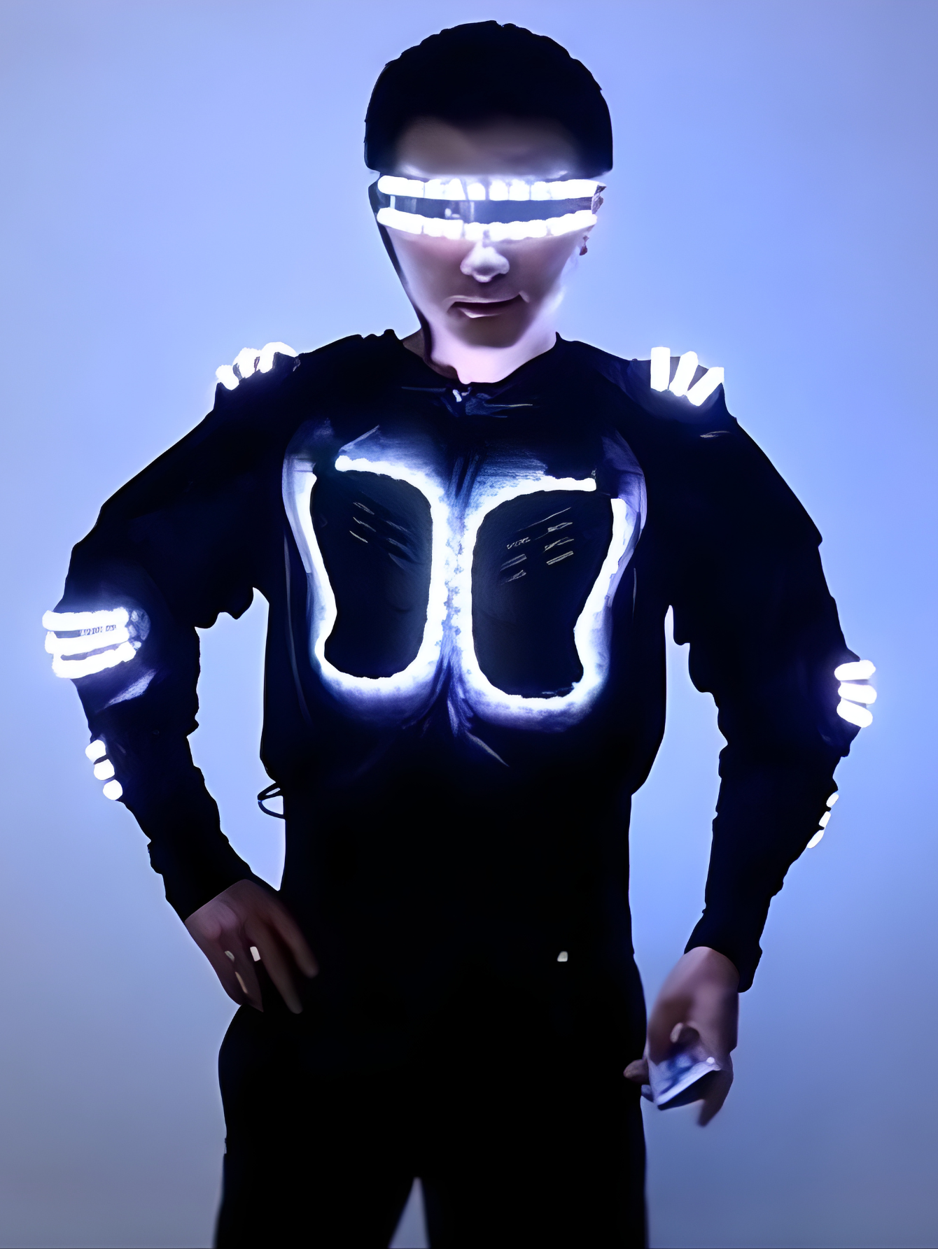 Men Led Light Motorcycle Costume