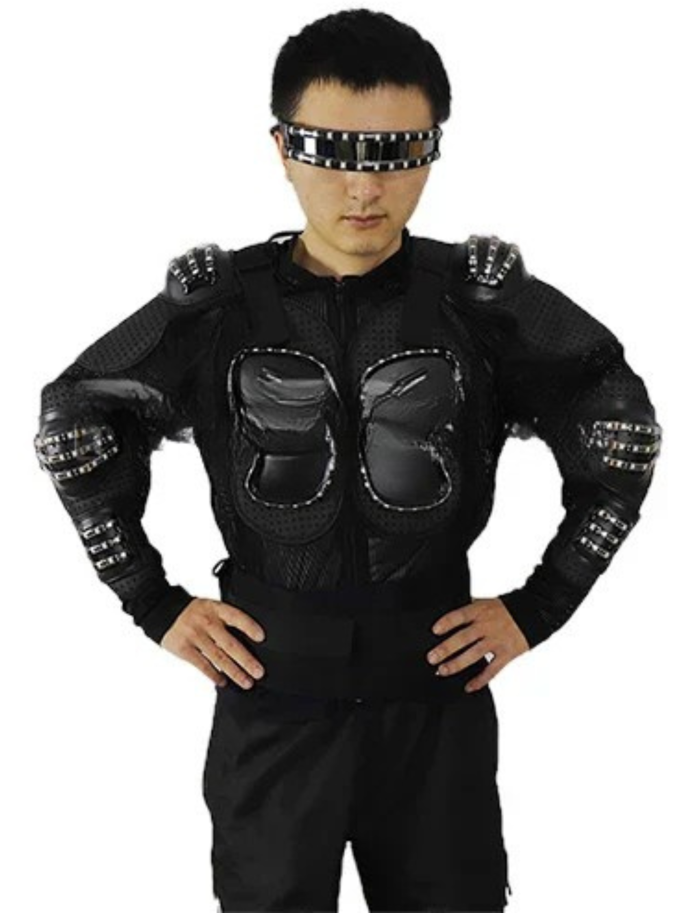 Men Led Light Motorcycle Costume