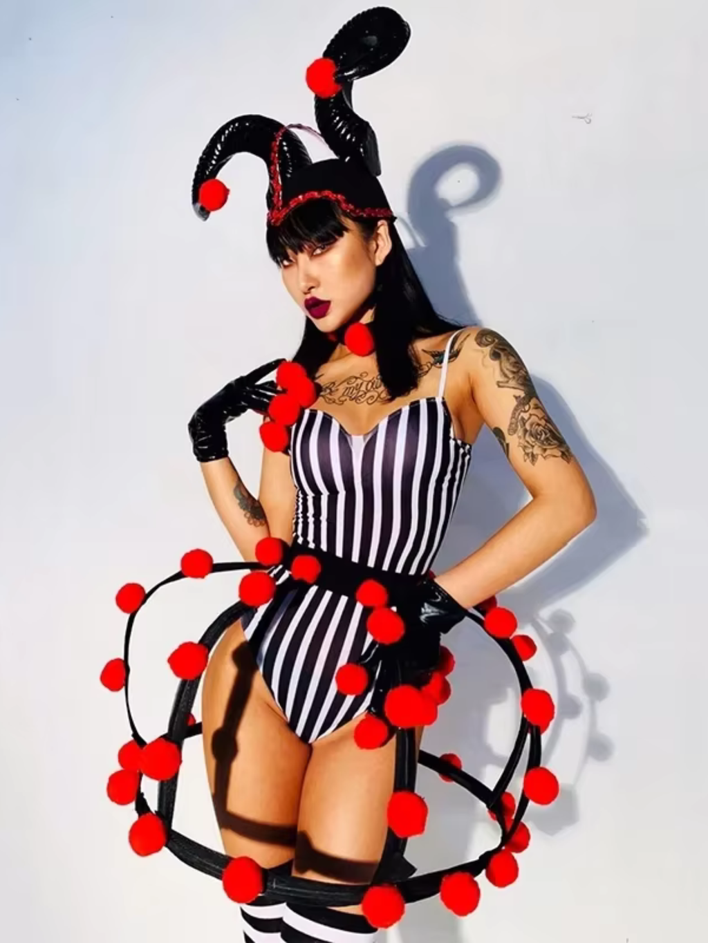 Caged Drag Queen Clown Core Costume