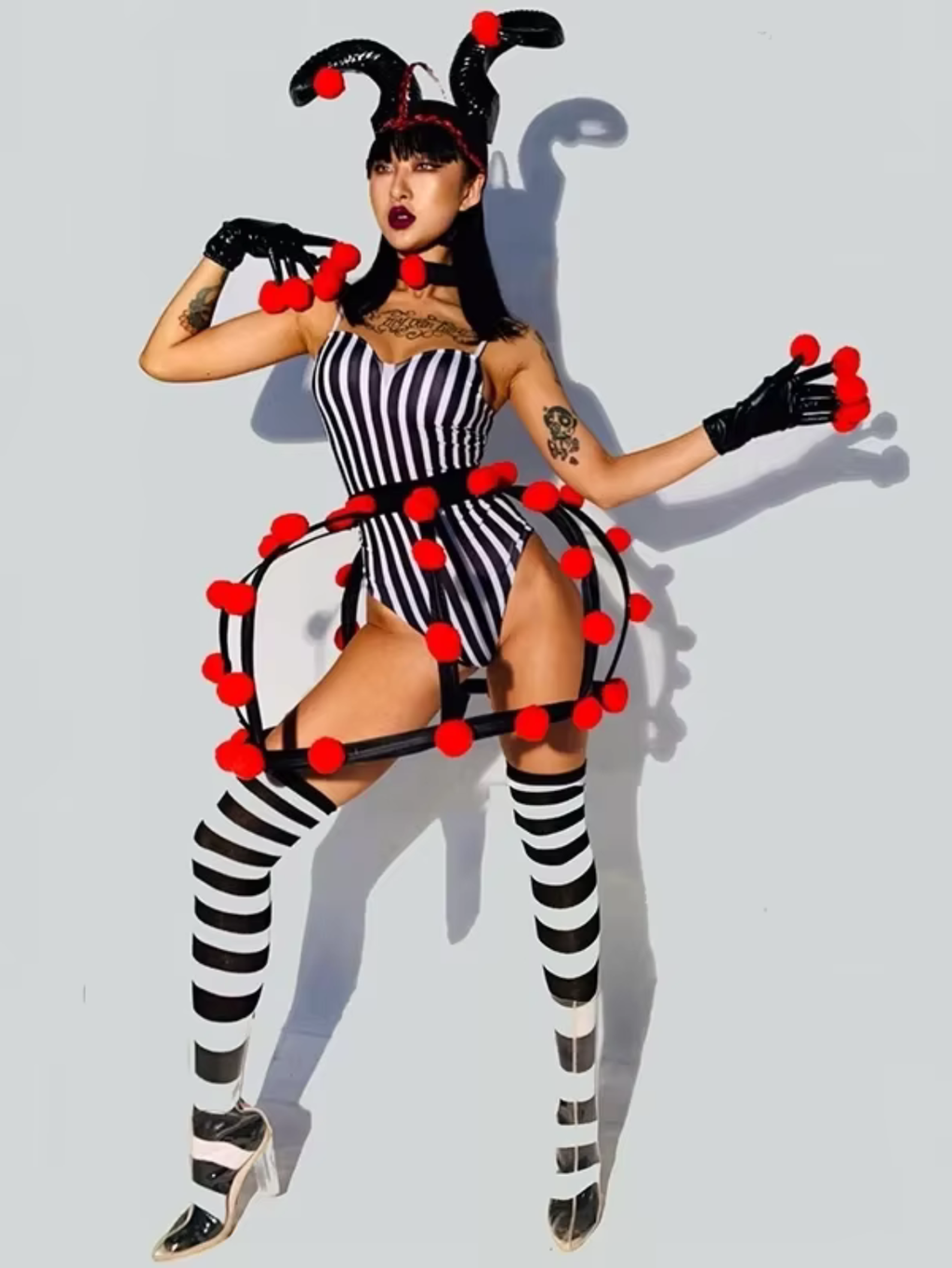 Caged Drag Queen Clown Core Costume