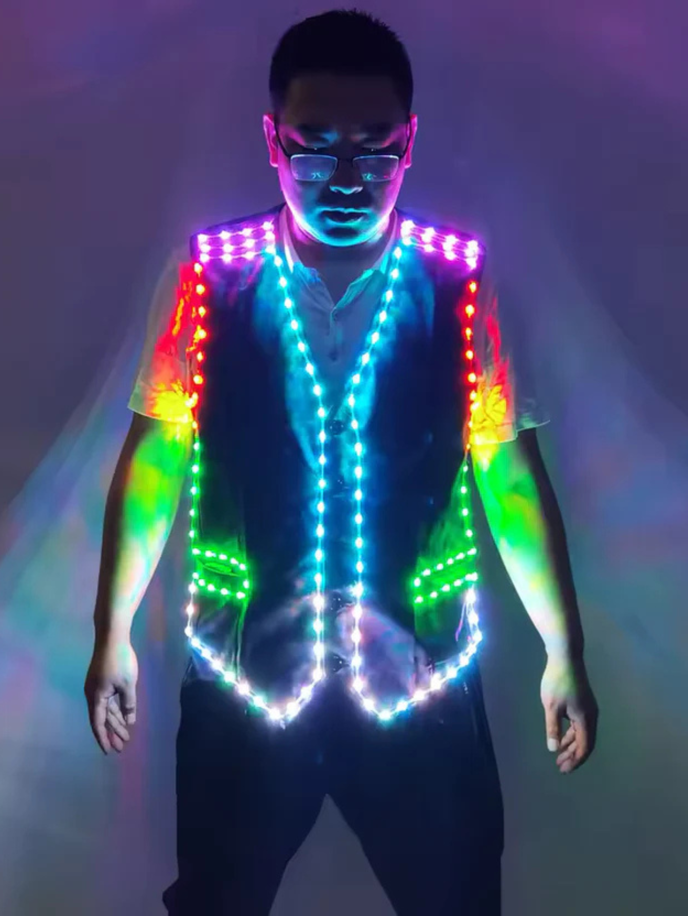 Party Festival Vest Led Light Costume