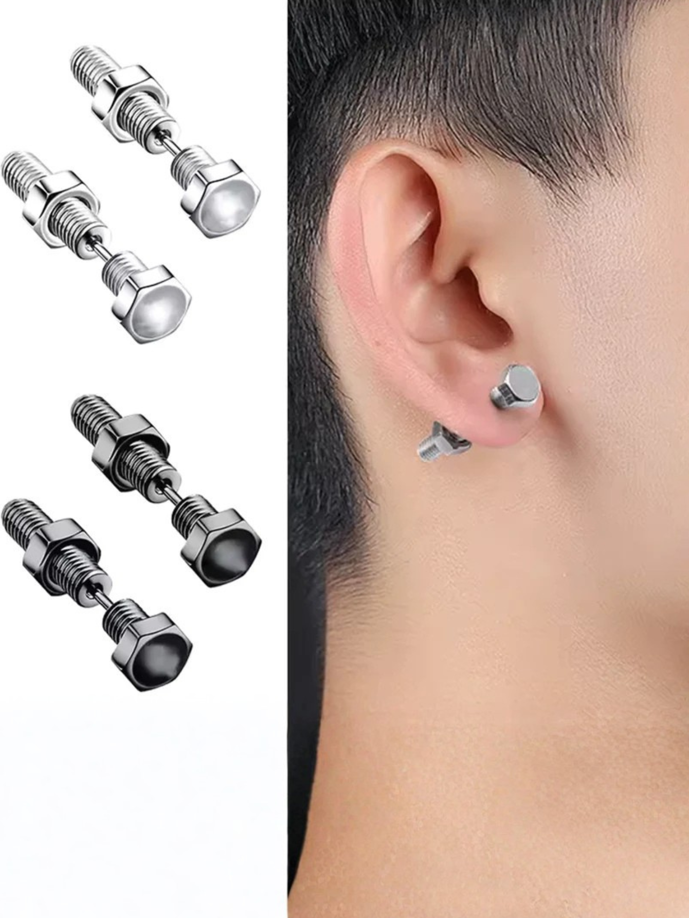 Bolt Screw Earrings