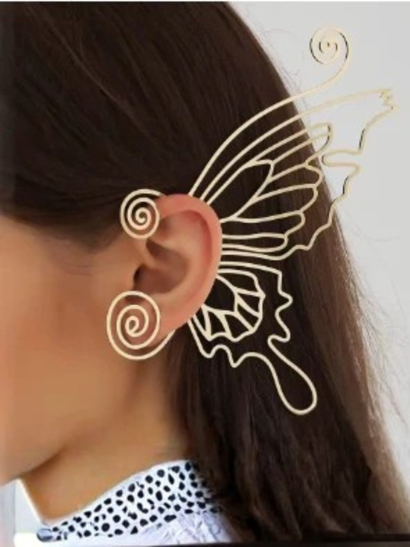 Gold Butterfly Ear Cuff