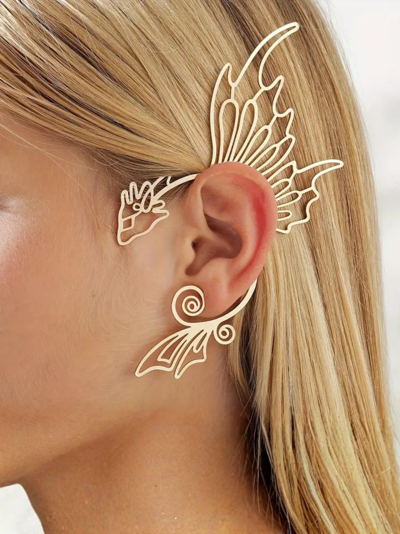 Gold Dragon Ear Cuff