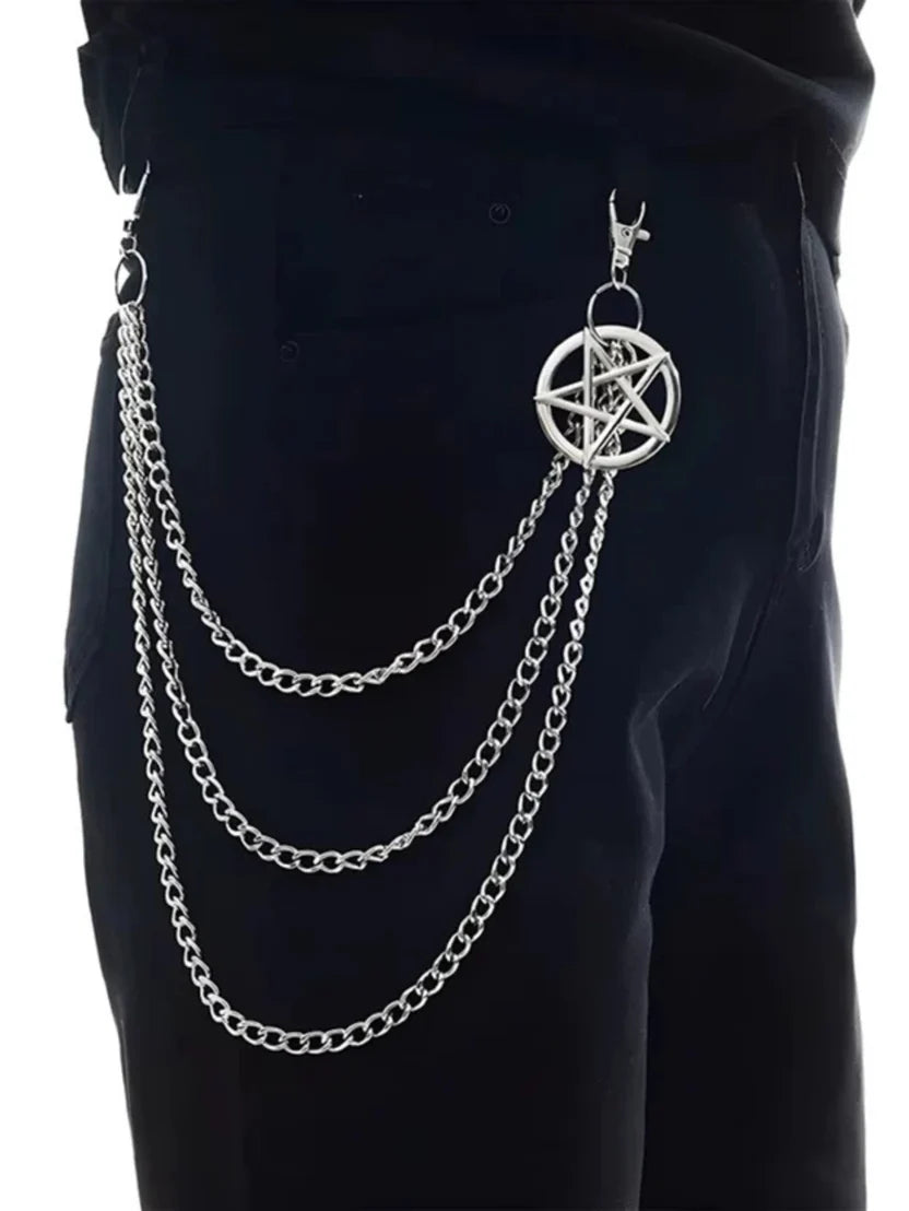 Pentagon Star Astrology Wallet Bag Chain