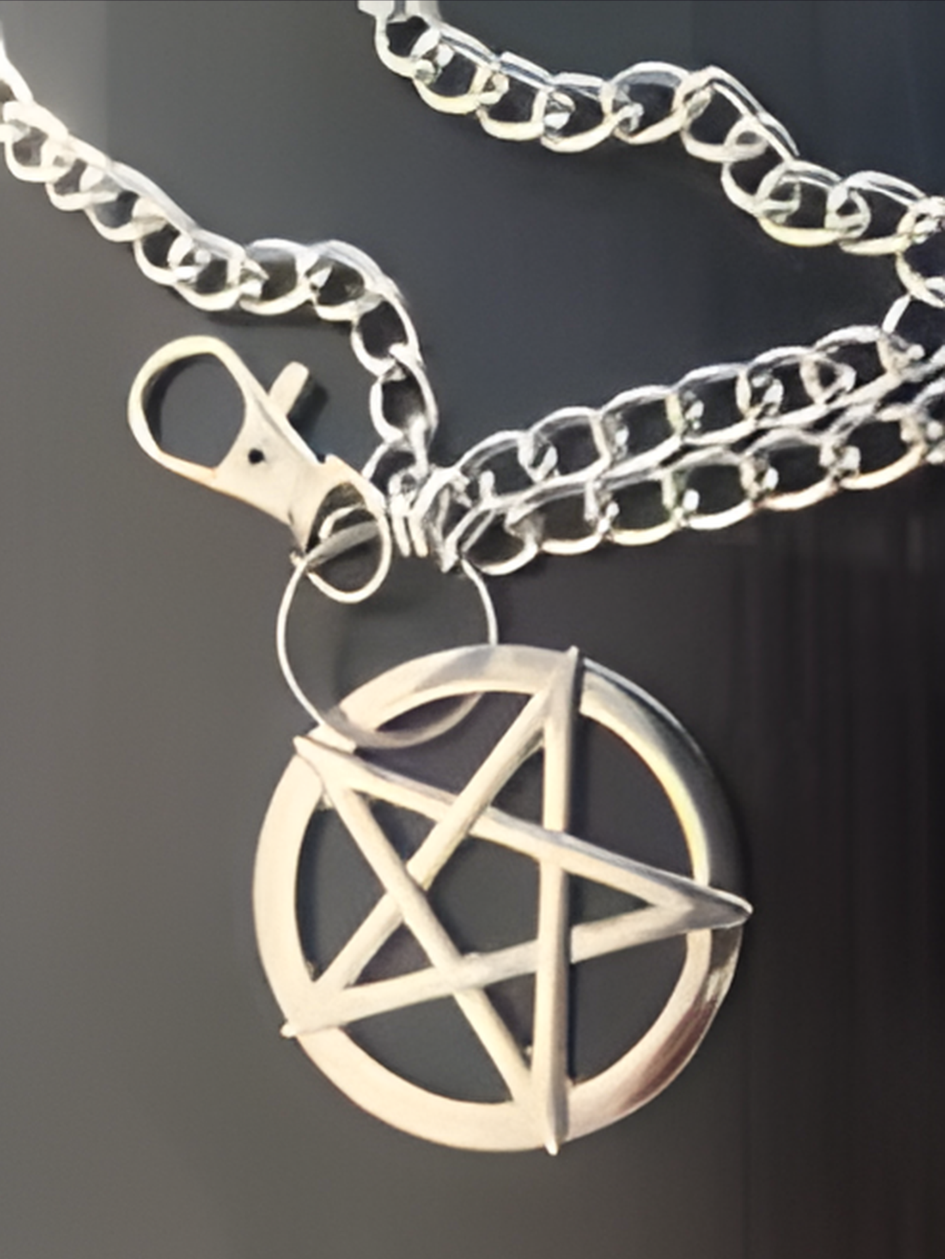 Pentagon Star Astrology KeyChain