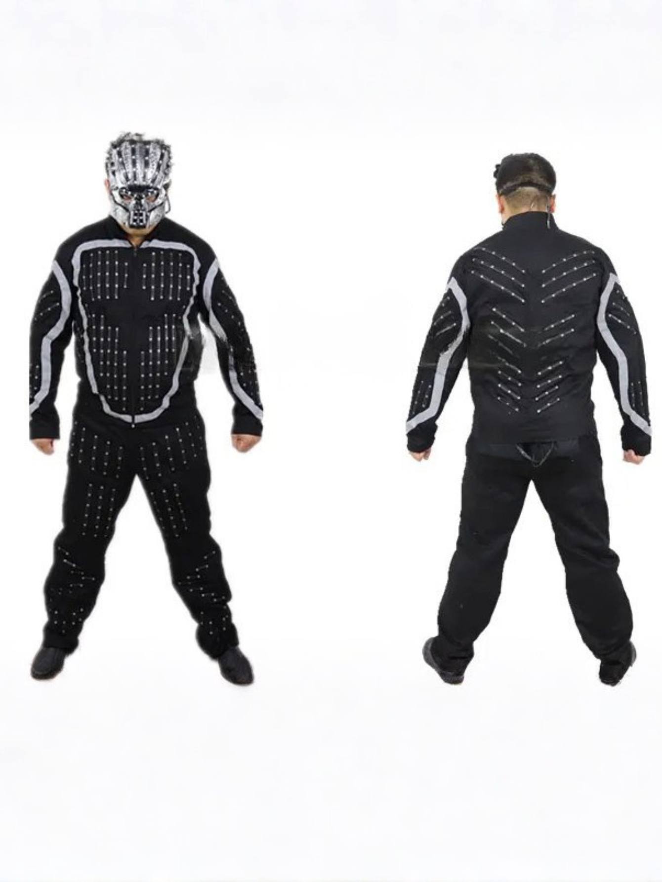 Men Led Light Motorcycle Costume
