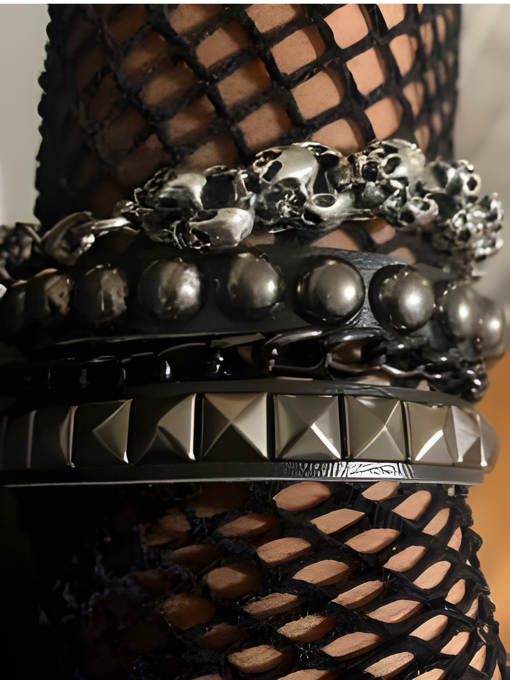 Punk Cuff Bracelet Retro Rock Wristband
