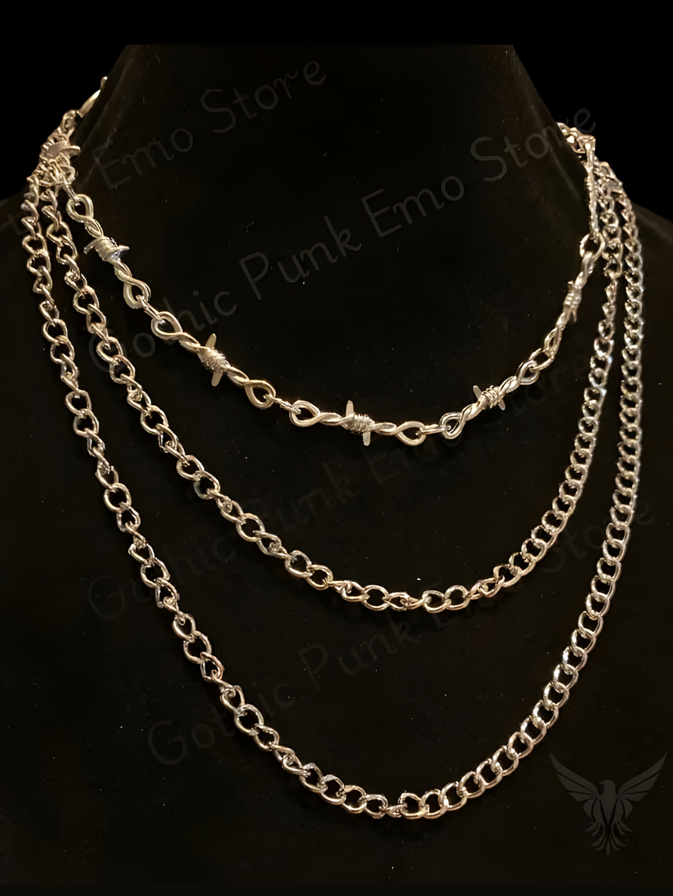Barbed Wire Layered Necklace
