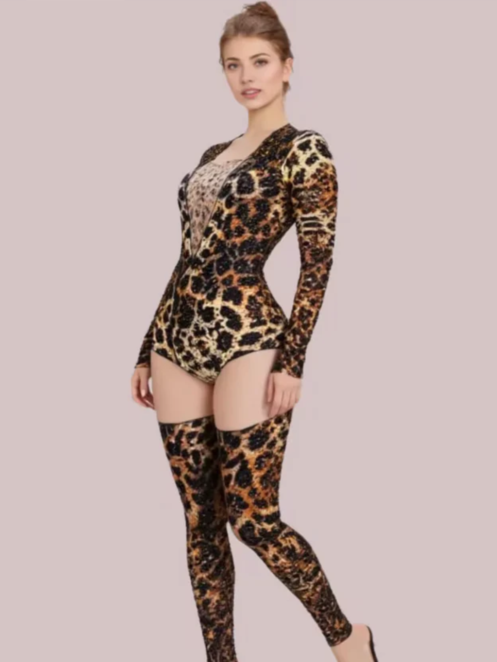 Beyonce Leopard Lyrical Jumpsuit