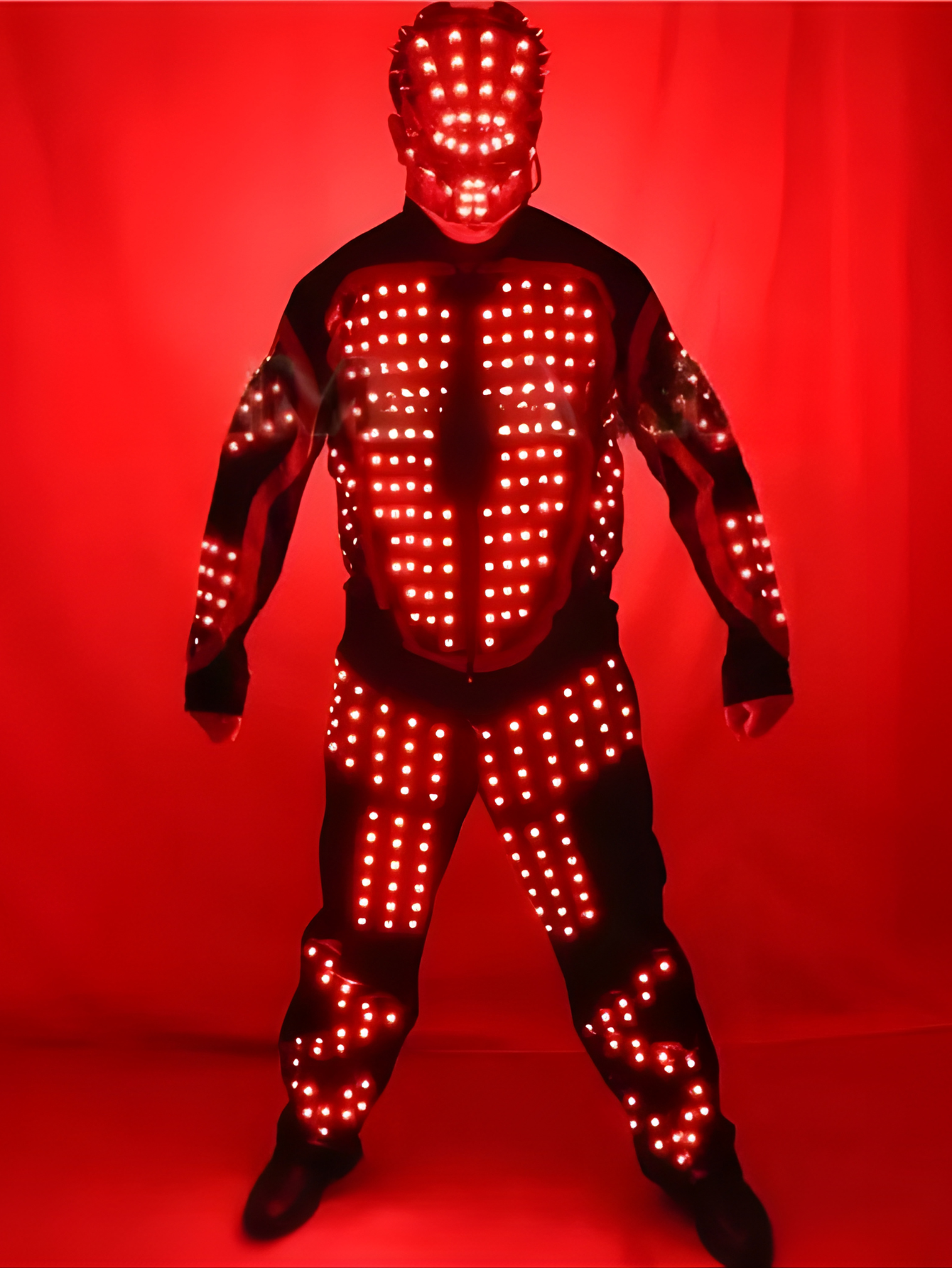 Men Led Light Motorcycle Costume