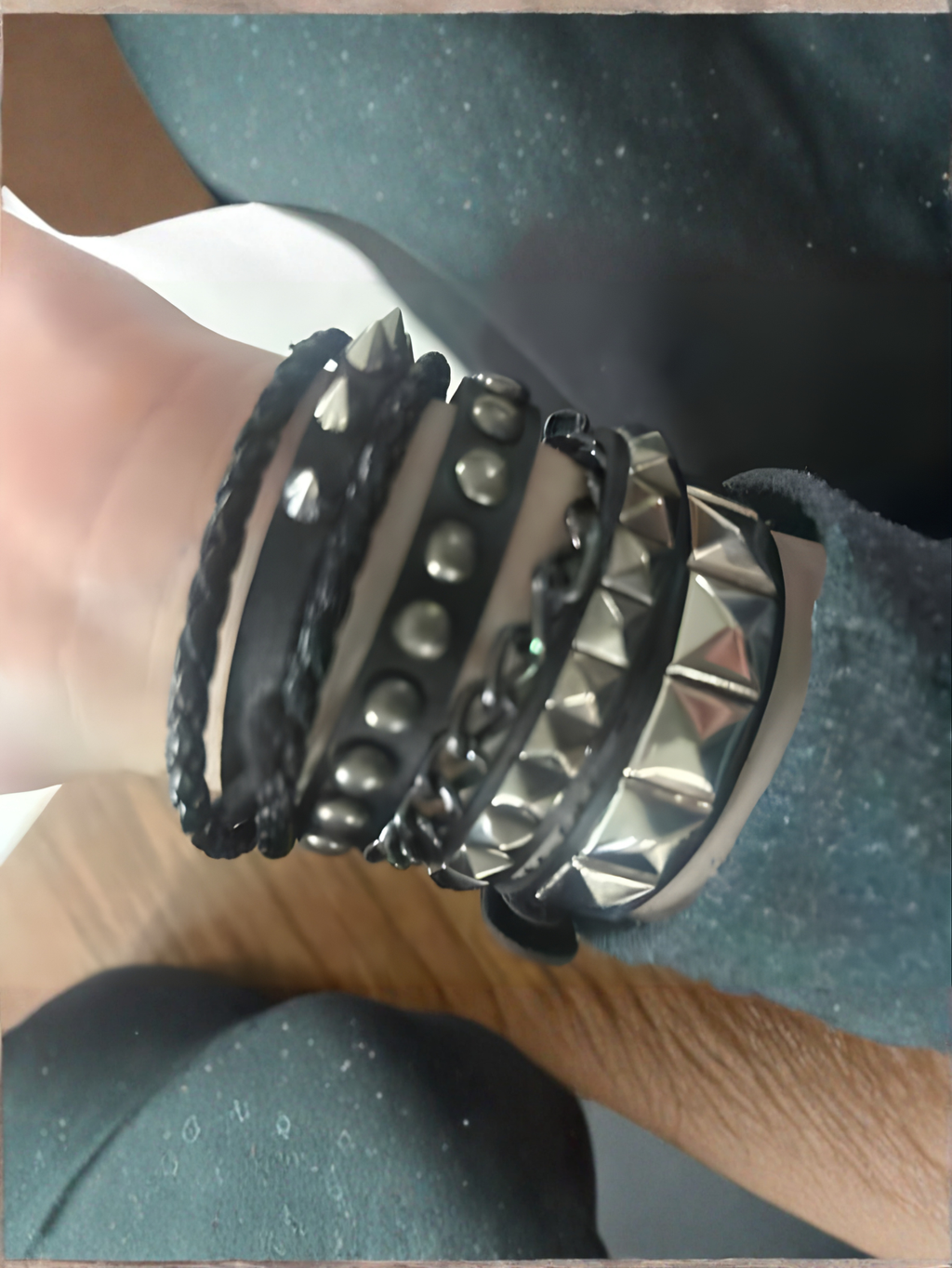 Punk Cuff Bracelet Retro Rock Wristband