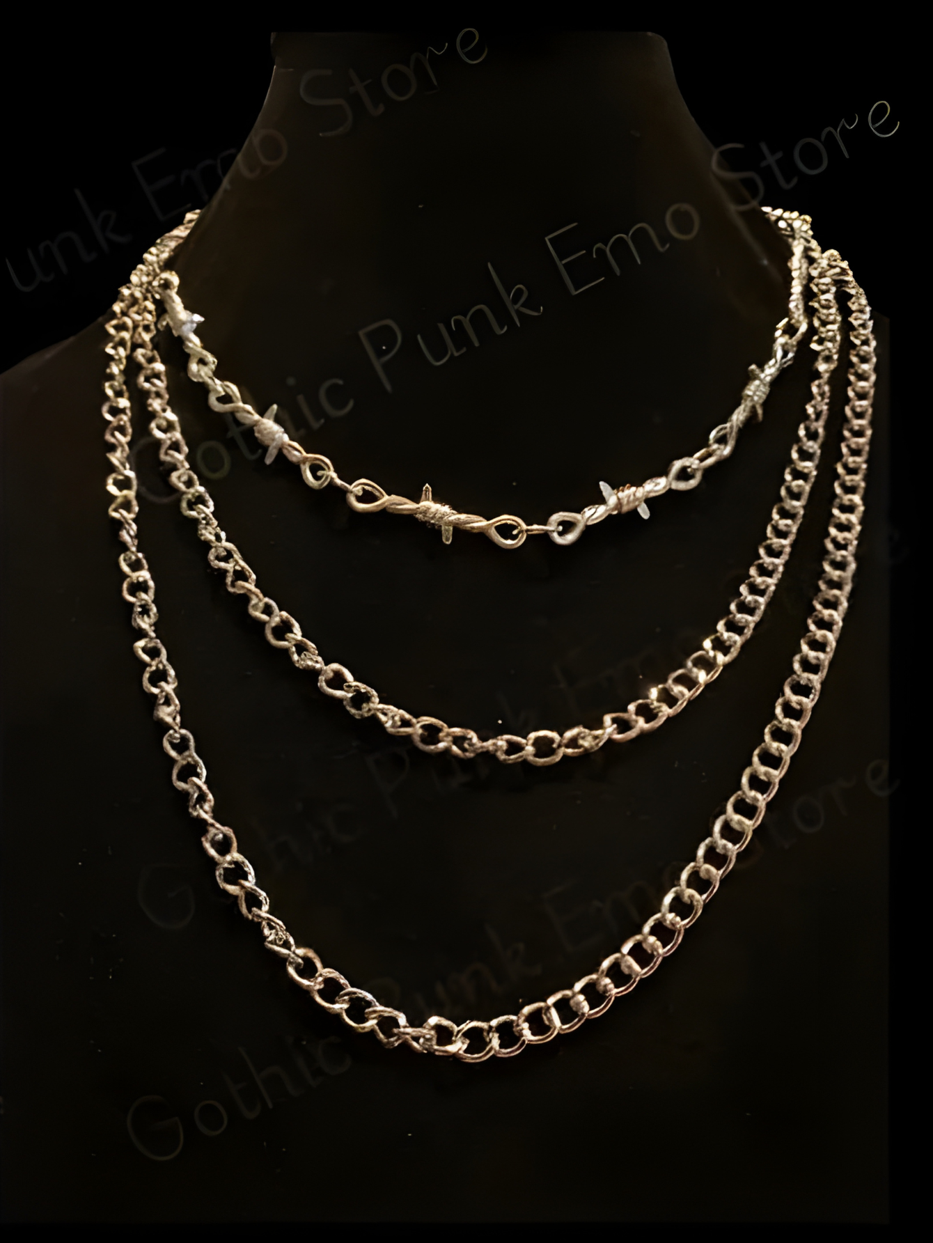 Barbed Wire Layered Necklace