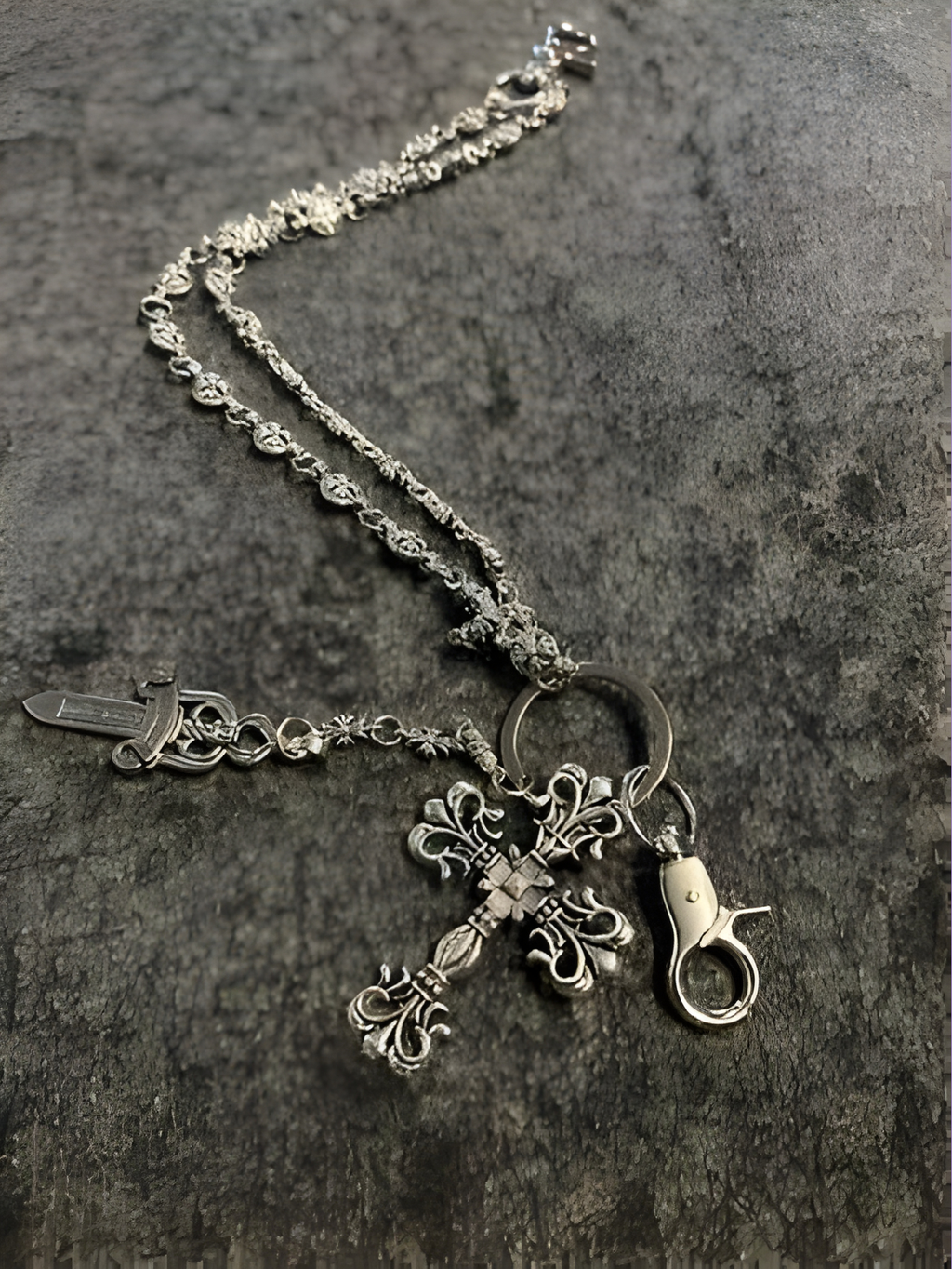 CH Cross Silver Pants Chain