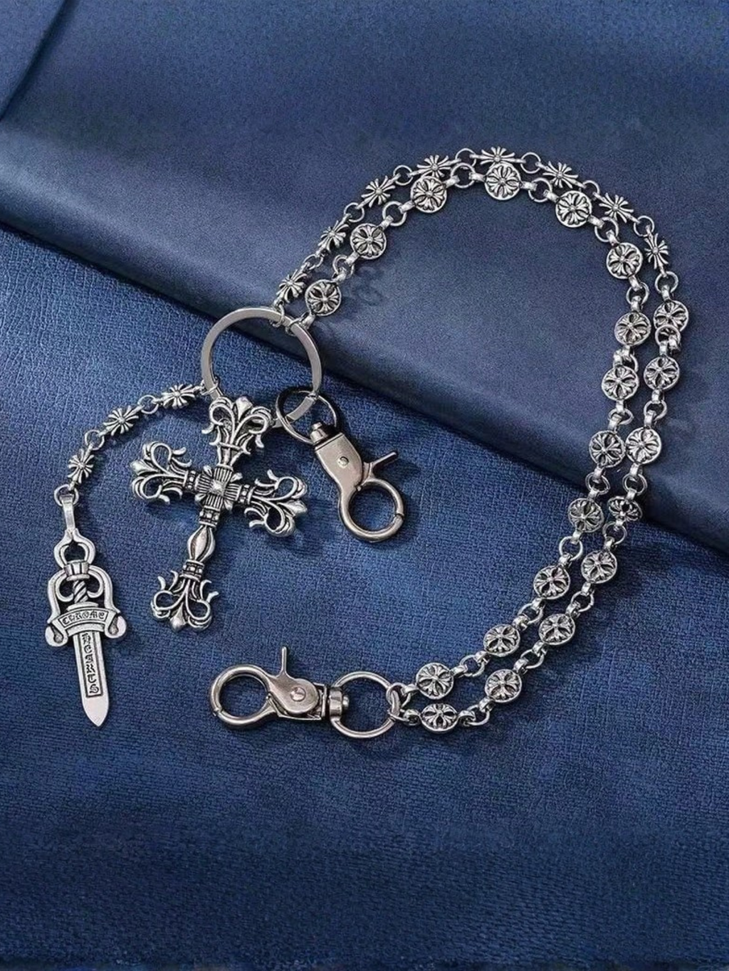 CH Cross Silver Pants Chain