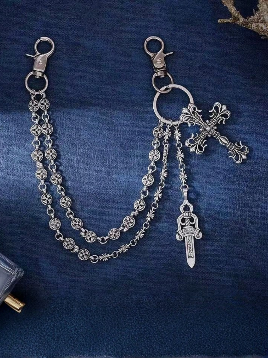 CH Cross Silver Pants Chain