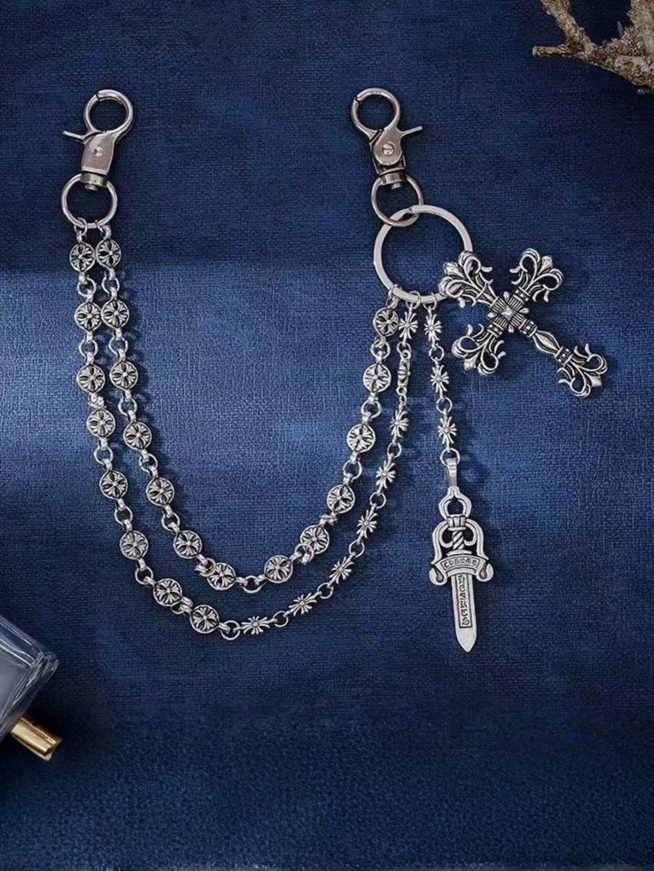 CH Cross Silver Pants Chain