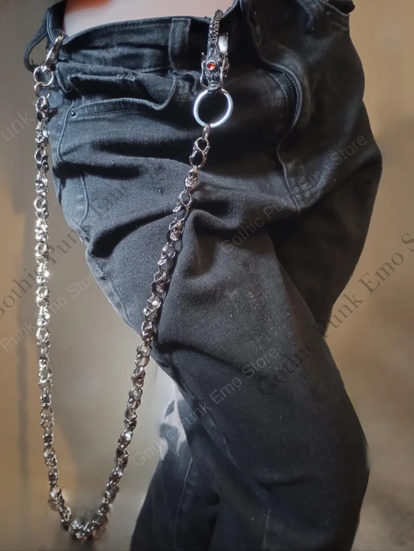 Gothic Dragon Heavy Duty Biker Jean Chain