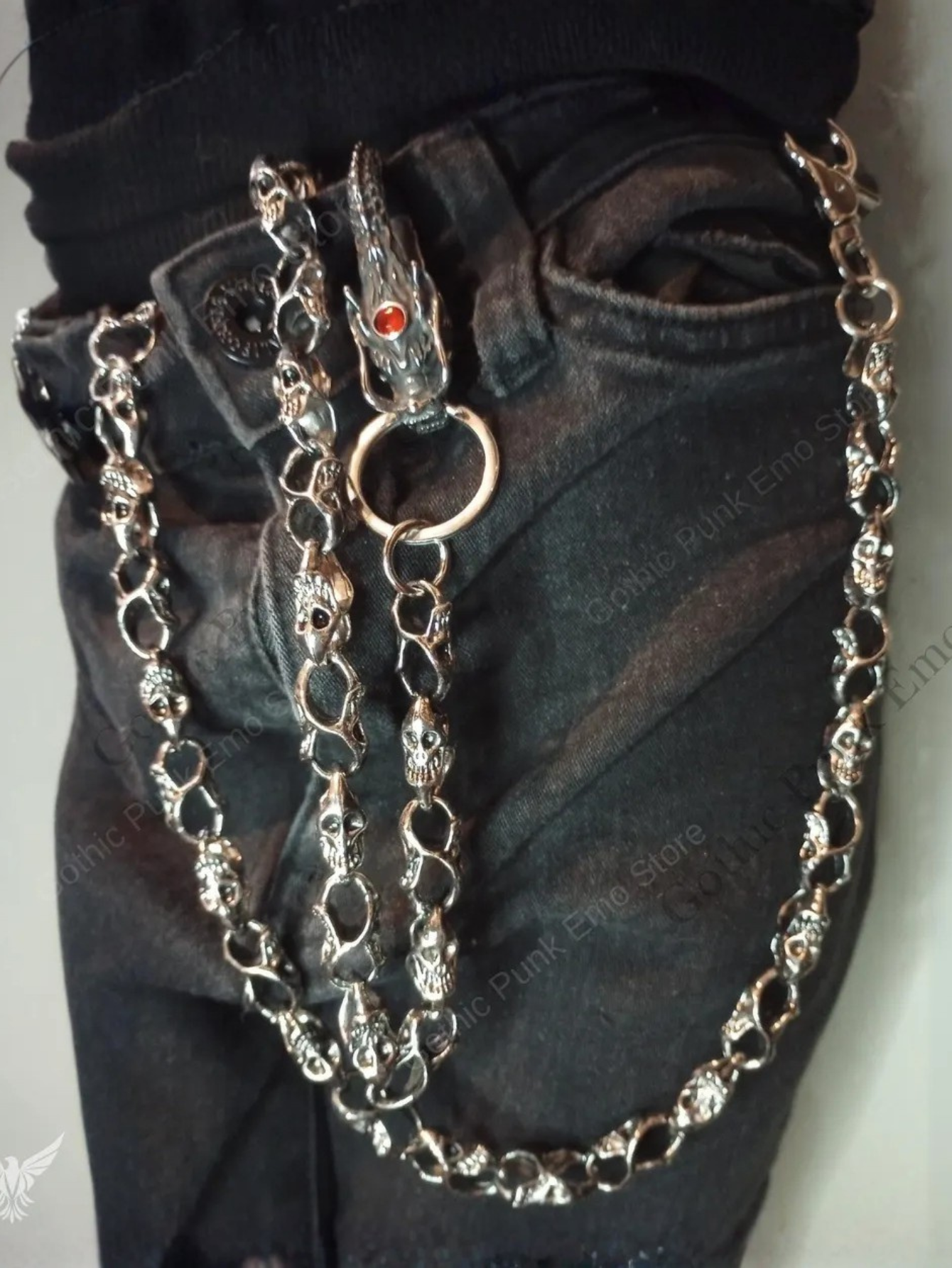Gothic Dragon Heavy Duty Biker Jean Chain