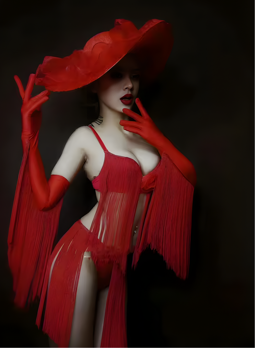 Red Bikini Cowgirl Costume