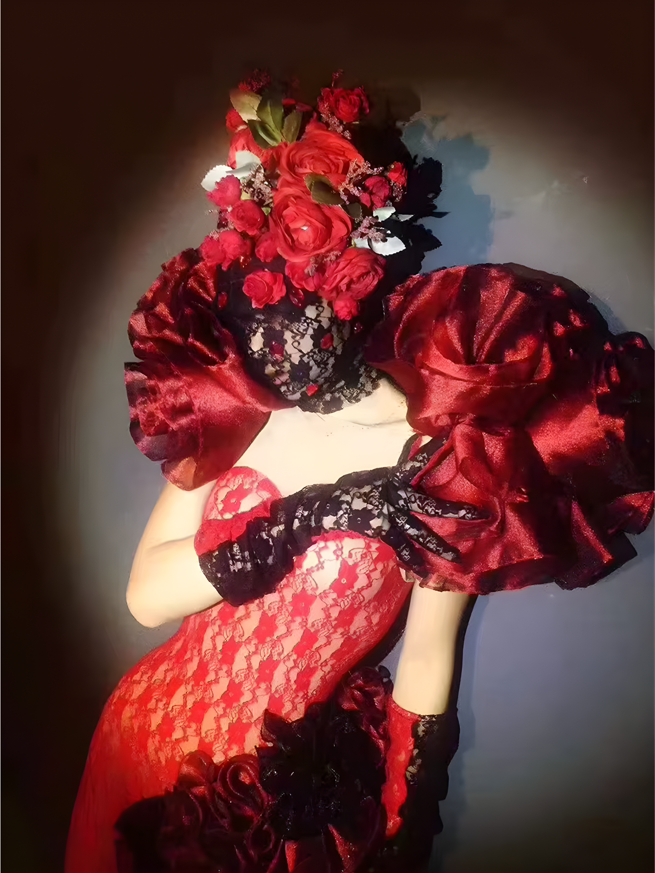 Red Lace Masquerade Costume