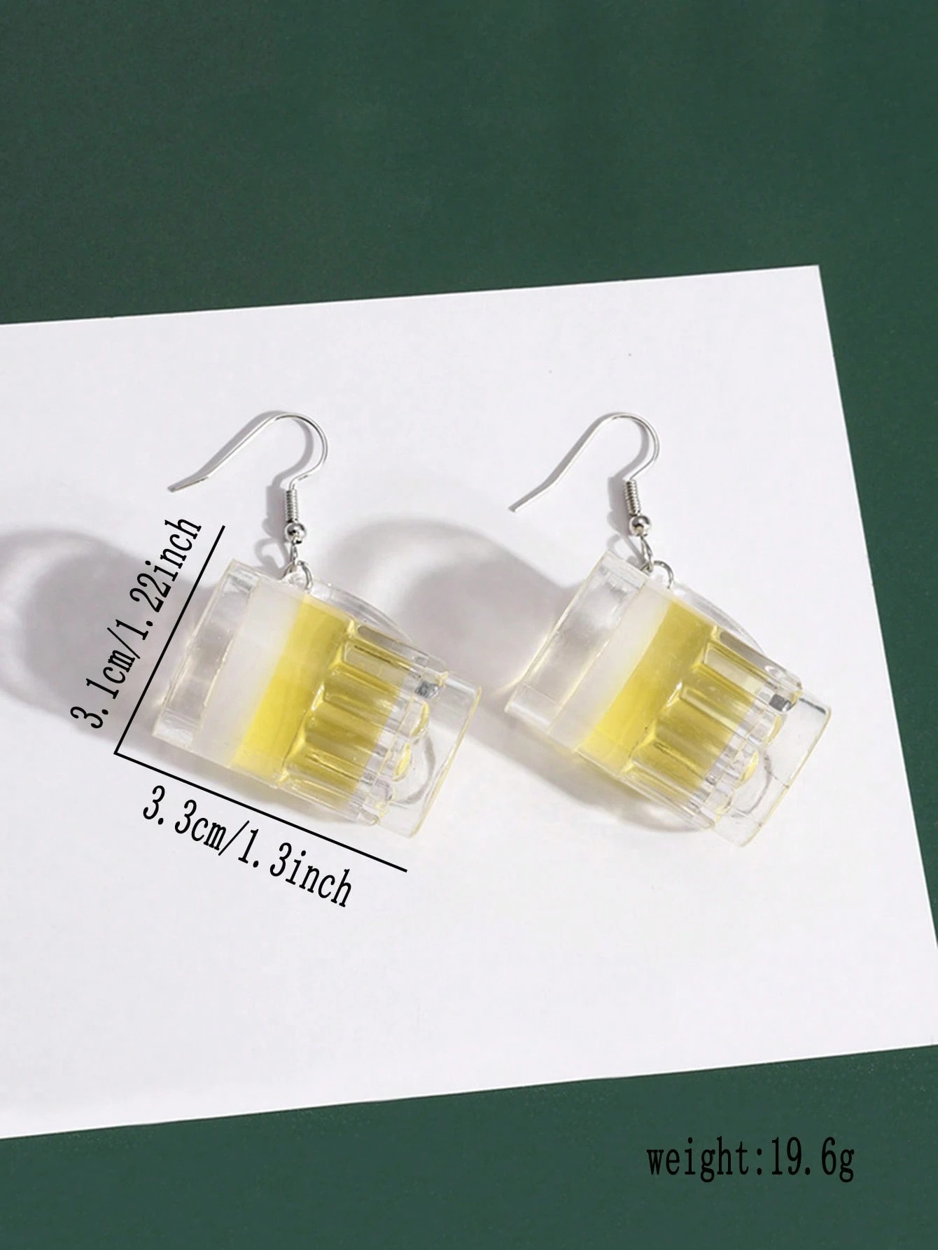 Acrylic Beer Mug Earrings