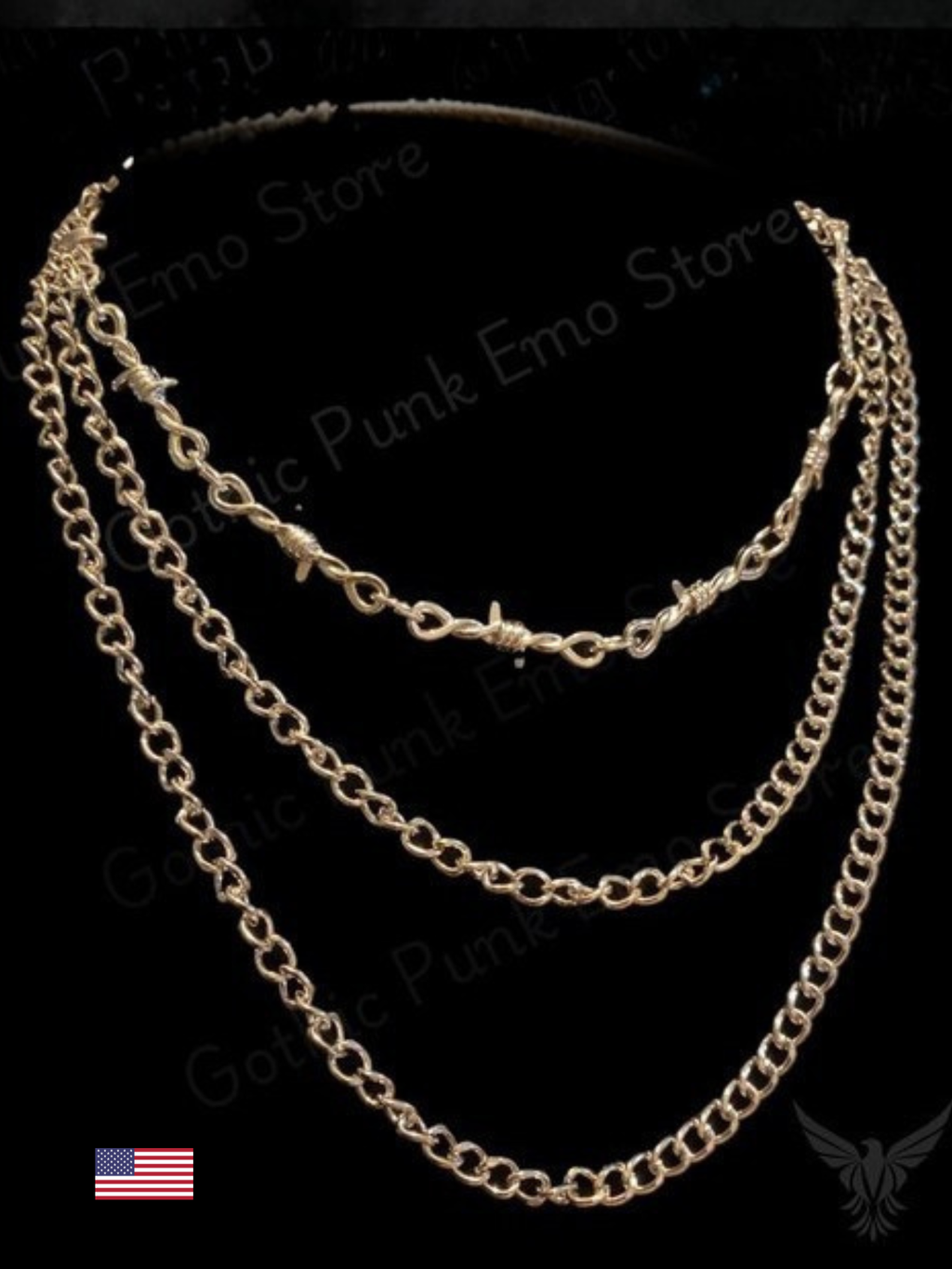 Barbed Wire Layered Necklace
