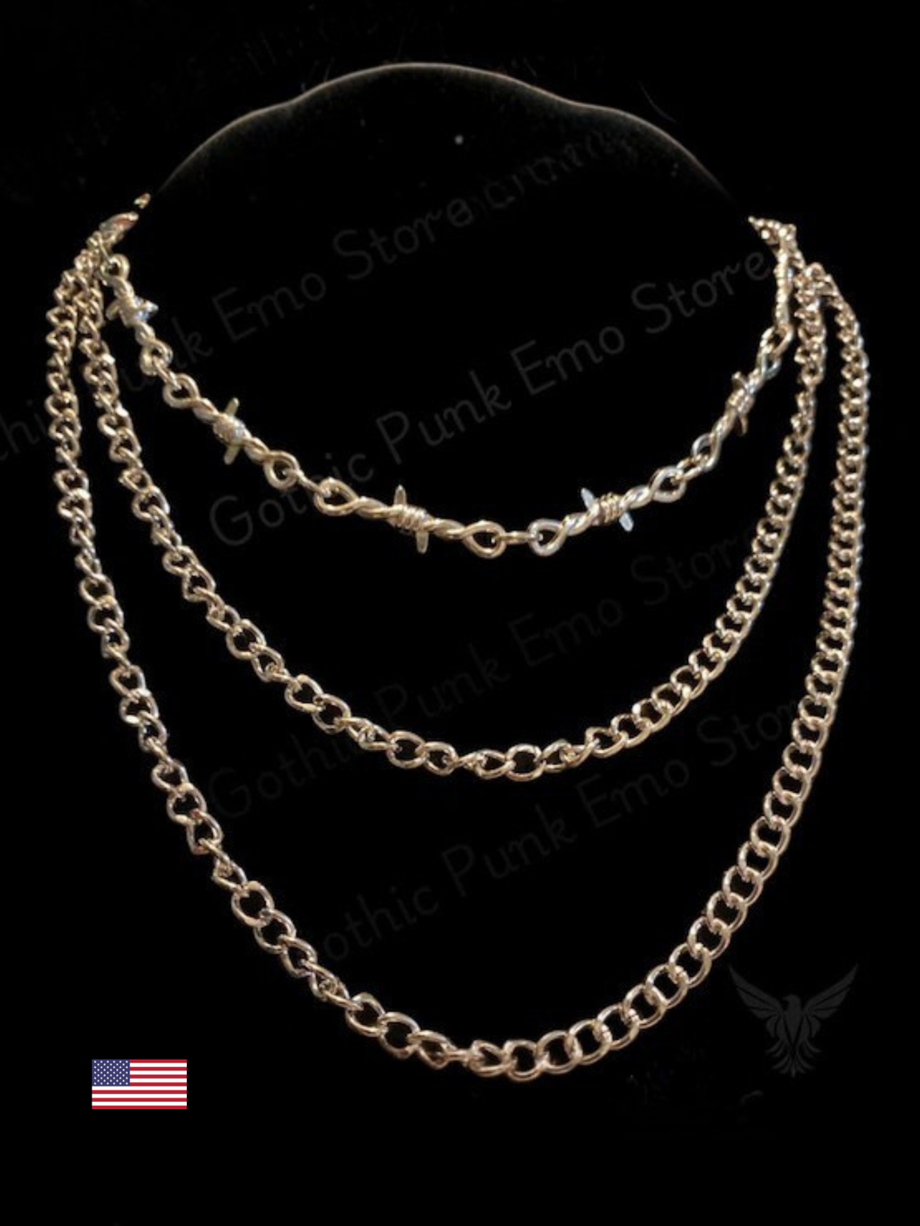 Barbed Wire Layered Necklace
