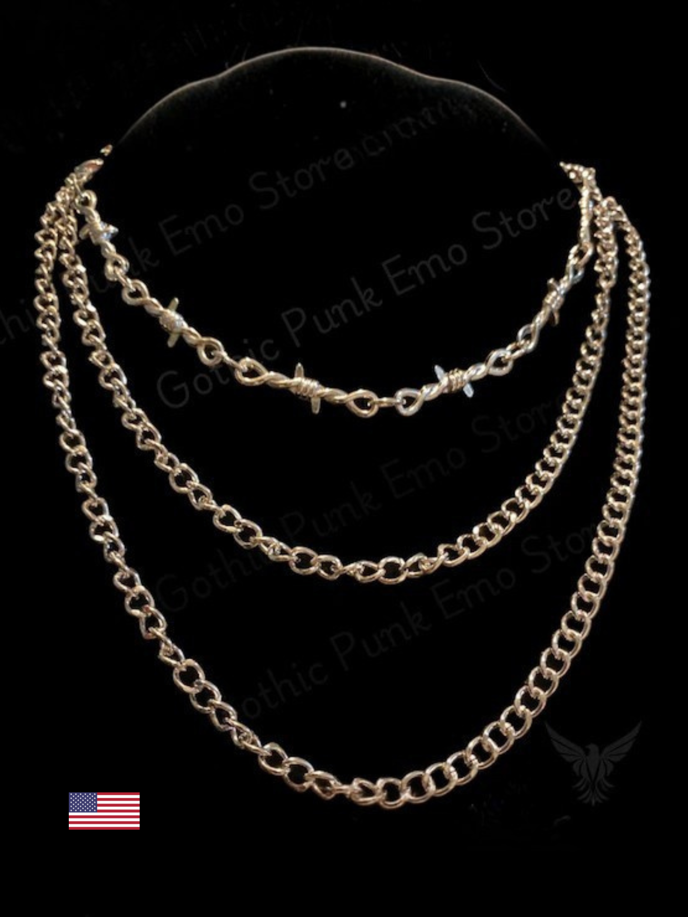 Barbed Wire Layered Necklace