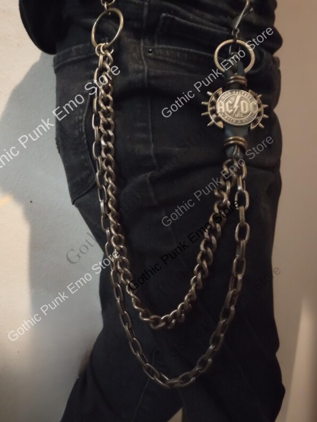 AC\DC Punk Wallet Chain Medallion