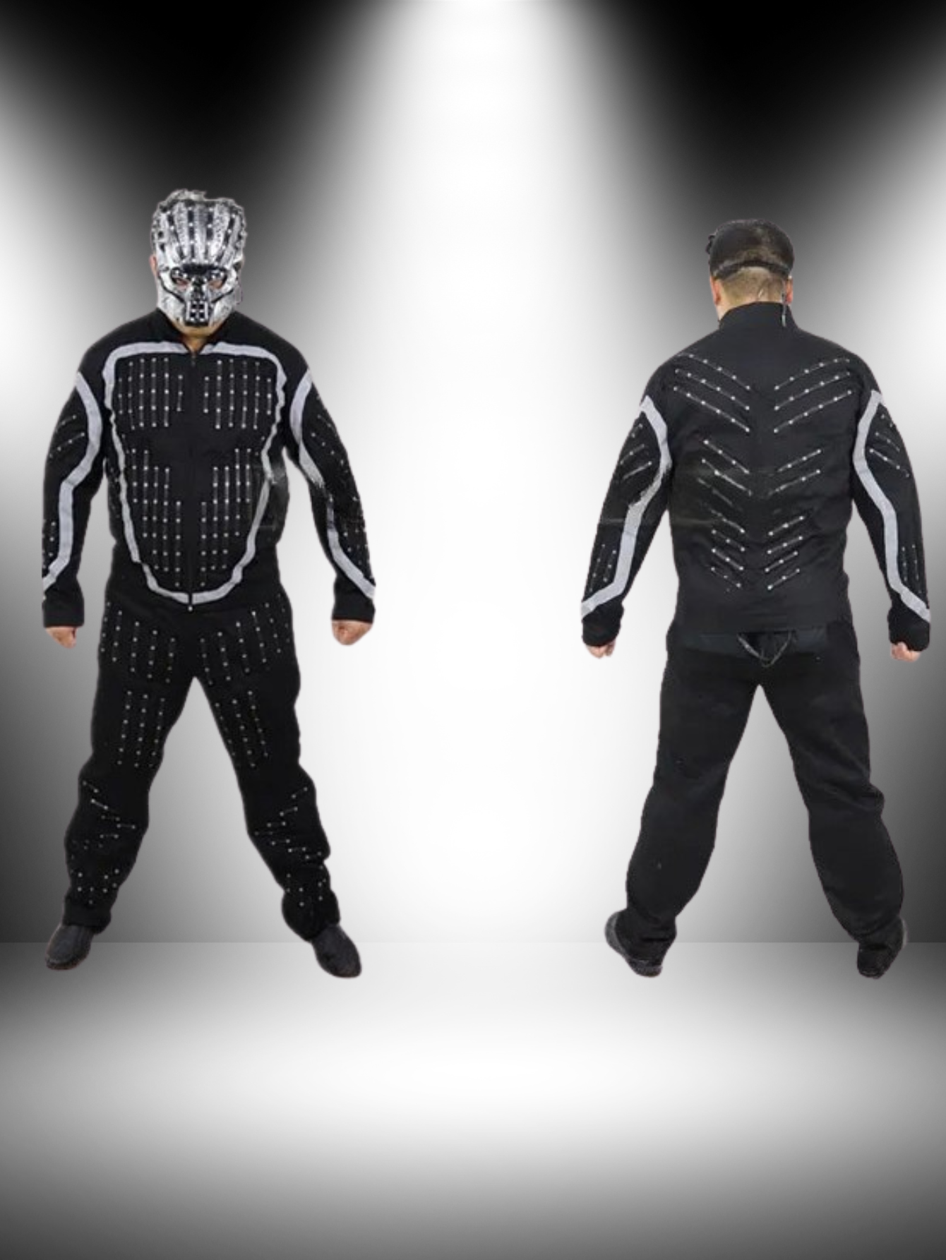 Men Led Light Motorcycle Costume