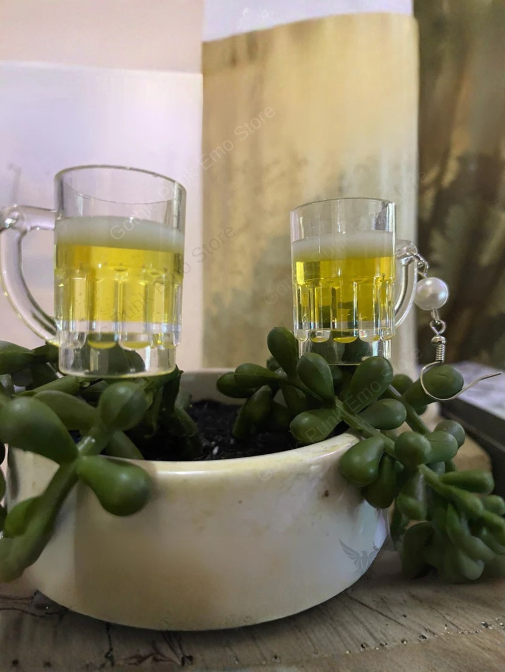 Acrylic Beer Mug Earrings