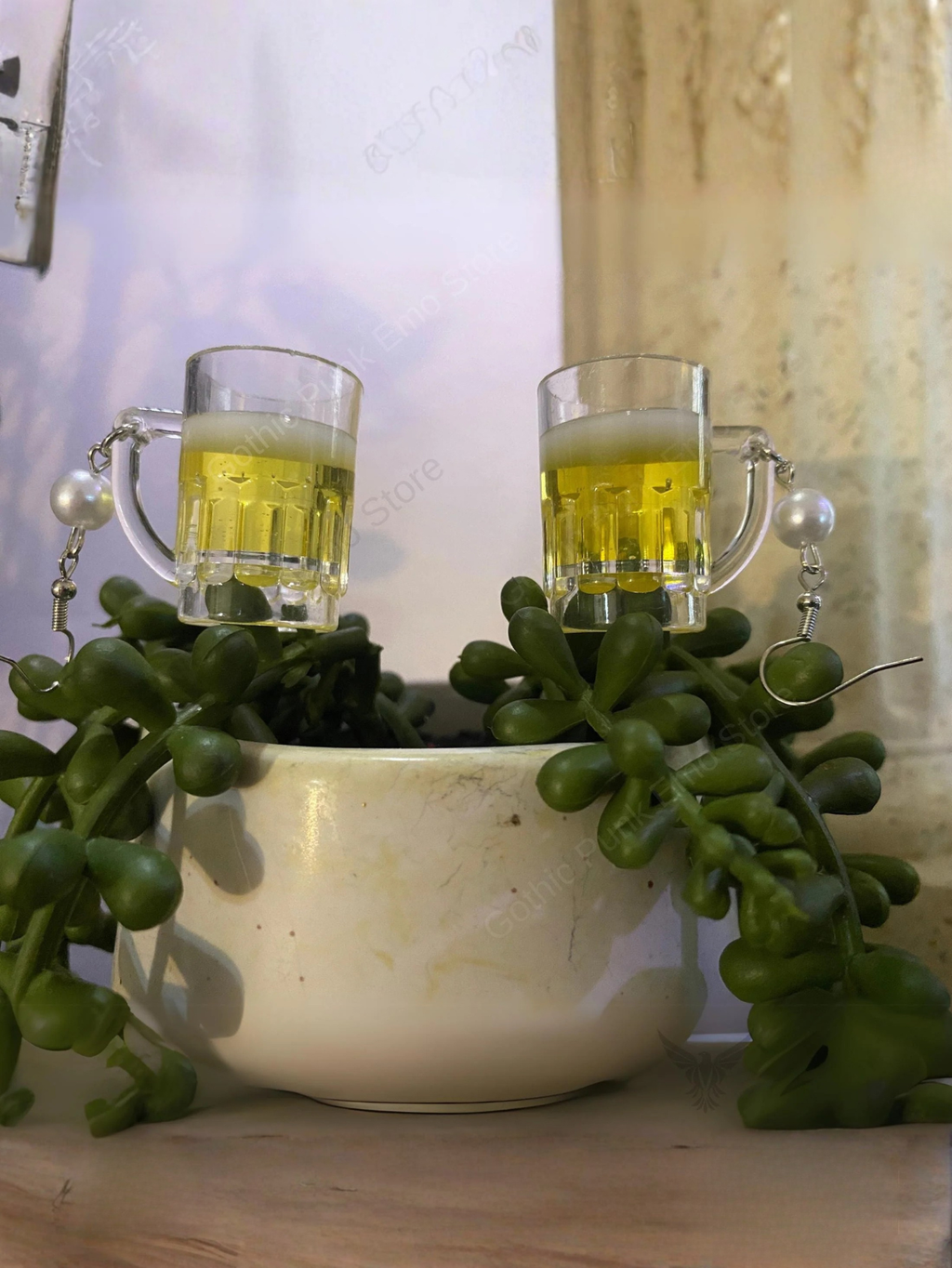 Acrylic Beer Mug Earrings