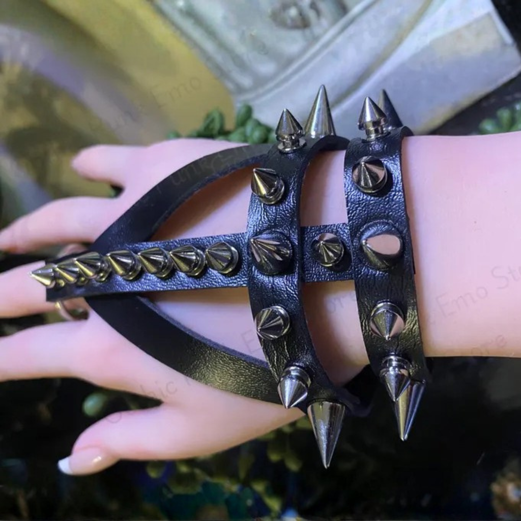 Spiked Faux Geo Bracelet