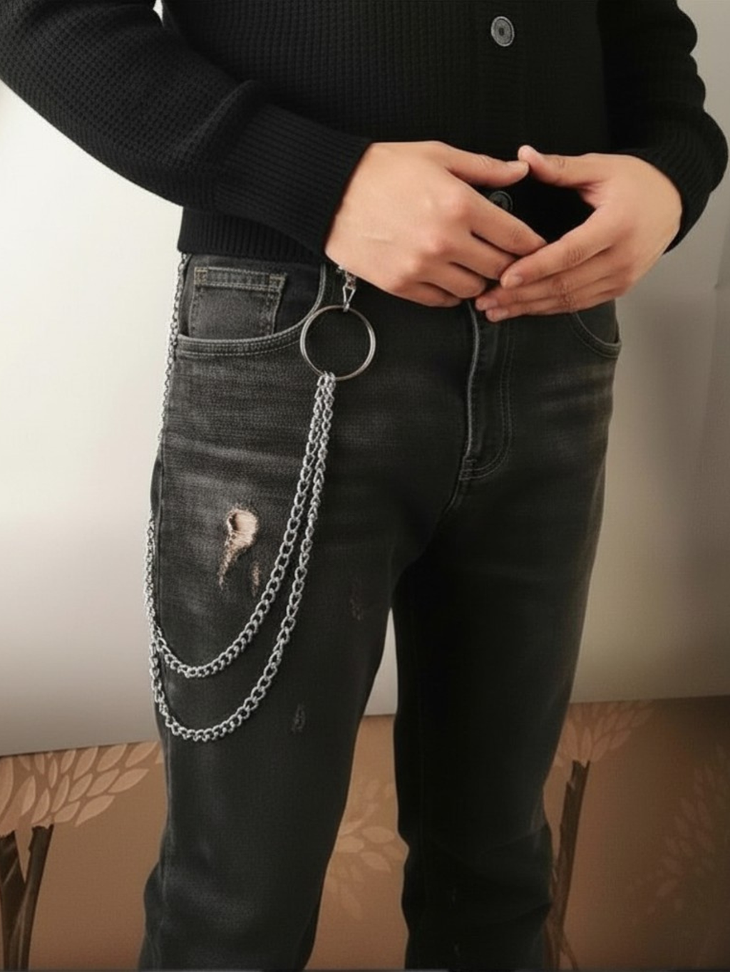 3 Layer Biker Wallet Chain