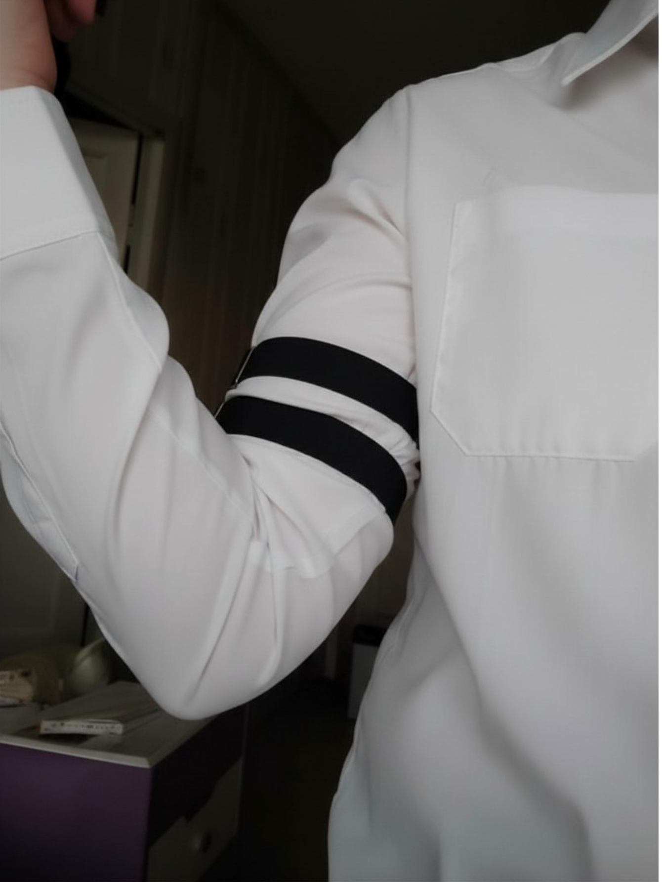 Black Shirt Sleeve Garters