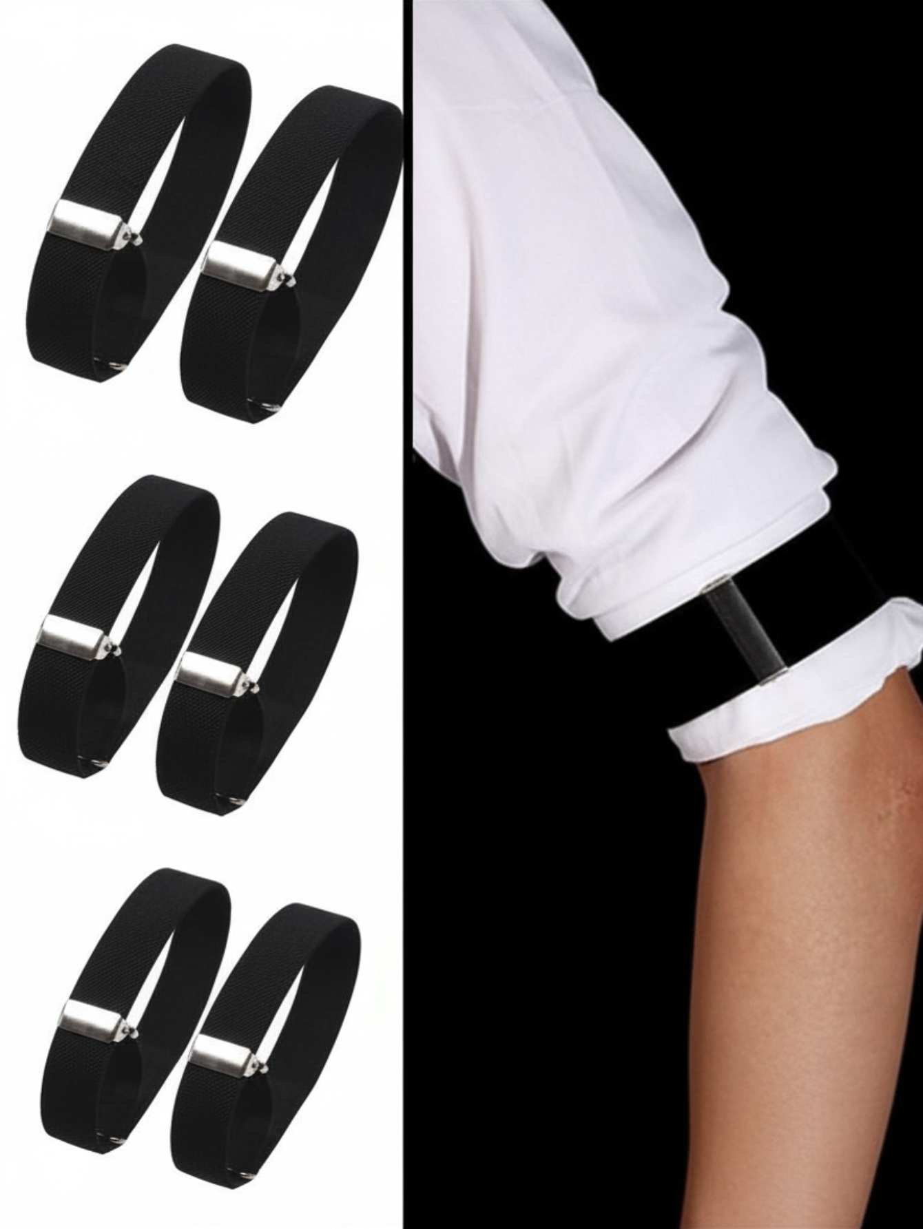 Black Shirt Sleeve Garters